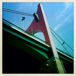 Low angle view of bridge against sky