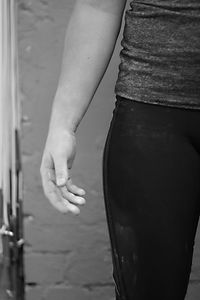 Low section of woman standing on floor