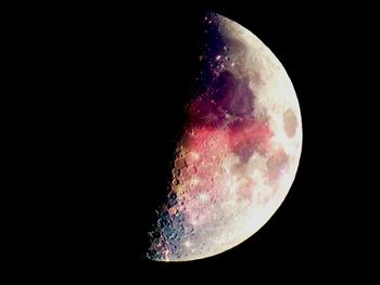 Low angle view of moon in sky