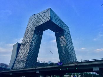 Low angle view of bridge against sky