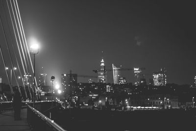 Illuminated city at night