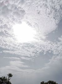 Low angle view of clouds in sky