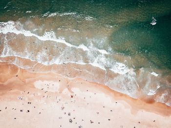 High angle view of beach and sea