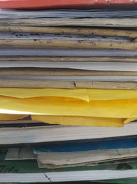 Full frame shot of books