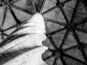 Low angle view of old ceiling