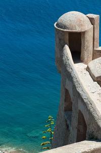 View of sea against blue sky