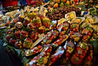 Close-up of vegetables for sale in market