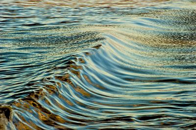 Full frame shot of rippled water in sand