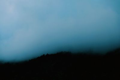 Scenic view of silhouette landscape against sky