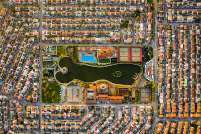 High angle view of toy car