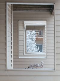 View of house through window