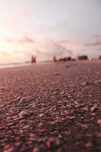 Surface level of ground against sky