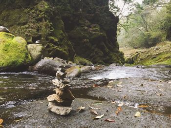 River flowing through rocks