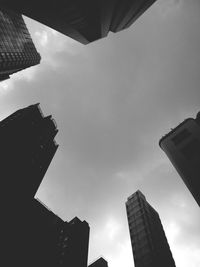 Low angle view of modern building against sky