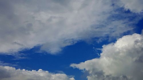 Low angle view of clouds in sky