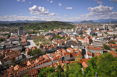 Aerial view of city