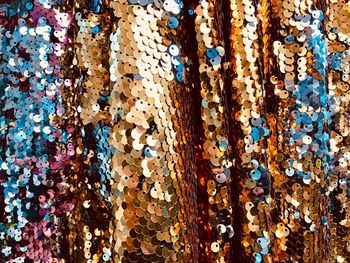 Full frame shot of multi colored sequins