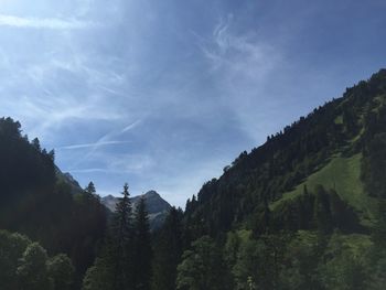 Low angle view of mountain against sky