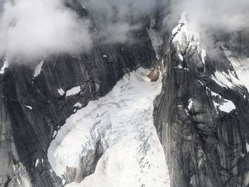 Panoramic view of snowcapped mountains