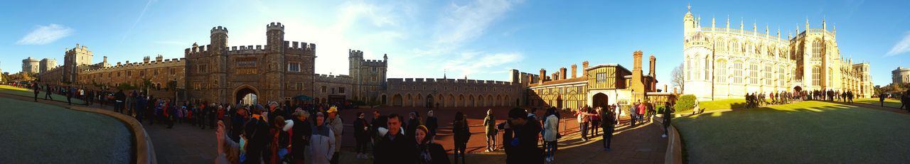 Panoramic view of clock tower in city