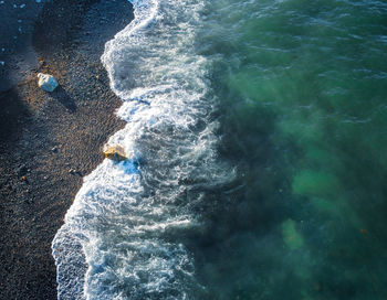 High angle view of beach