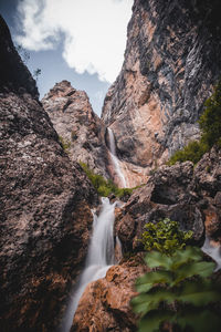 Scenic view of waterfall