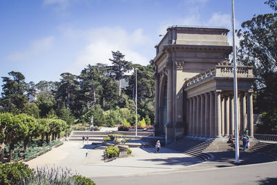 Built structure with trees in background