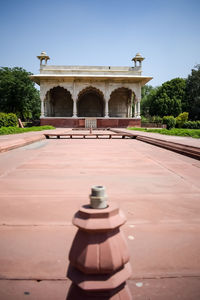 Architectural details of lal qila - red fort situated in old delhi, india,view inside delhi red fort