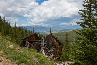 Panoramic shot of land against sky