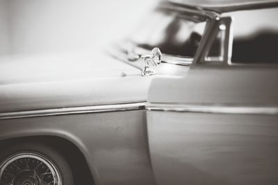 Tilt-shift image of collector car