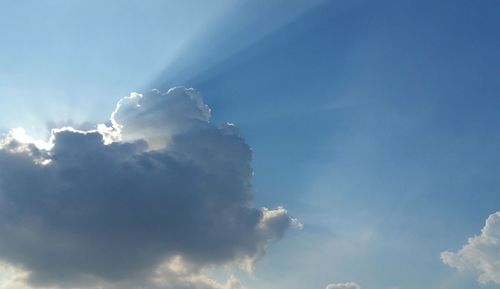 Low angle view of clouds in sky