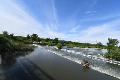 Scenic view of river against sky