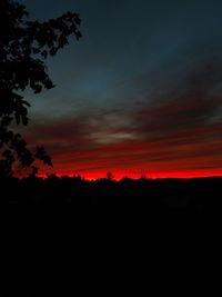 Scenic view of dramatic sky during sunset
