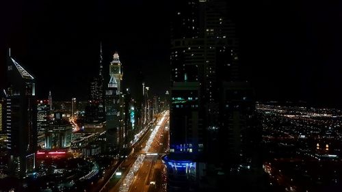 Skyscrapers at night