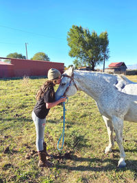 Just a girl and her horse 