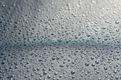 Full frame shot of raindrops on glass