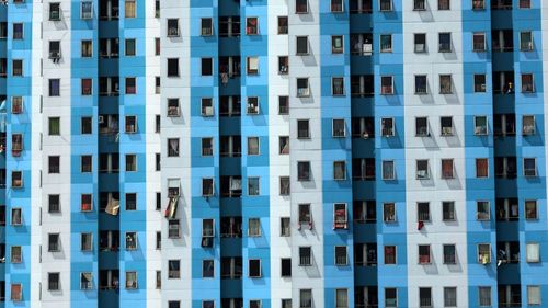 Full frame shot of modern building