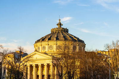 Low angle view of historical building against sky