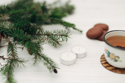 Close-up of coffee on table