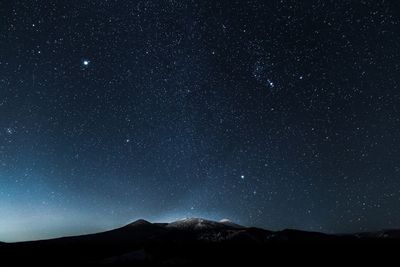 Low angle view of stars in sky