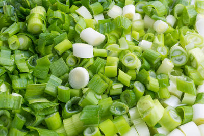 Full frame shot of chopped vegetables