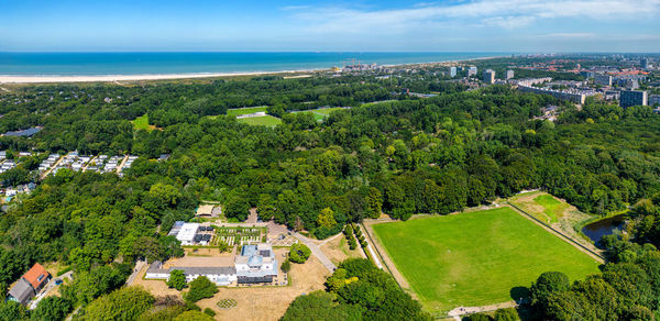 Aerial view of the kijkduin/ockenburgh region on the south-west side of the hague