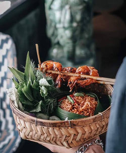 Close-up of food on table