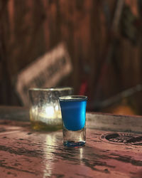Close-up of drink on table