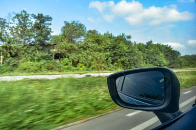 View of side-view mirror
