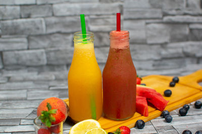 Close-up of drink on table