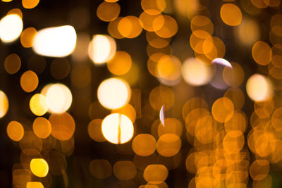 Defocused image of illuminated light