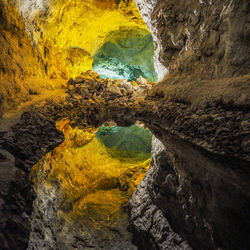 Rock formations in cave