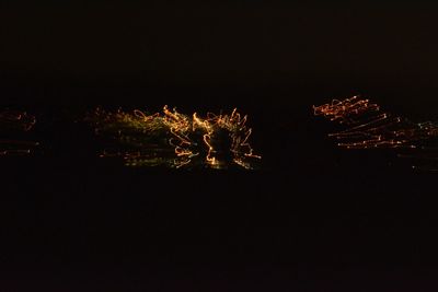 Firework display at night