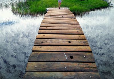 Jetty on lake